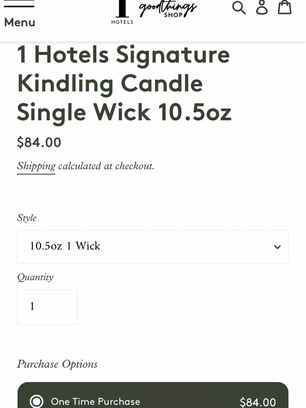1 hotel signature scent